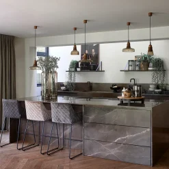 Barstoel Frisco Drive, Anthracite, Velvet