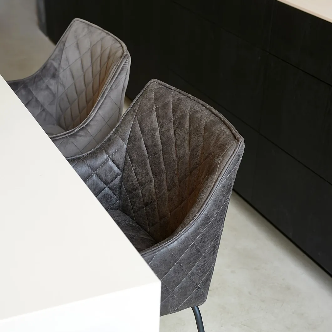 Barstoel Frisco Drive, Anthracite, Velvet