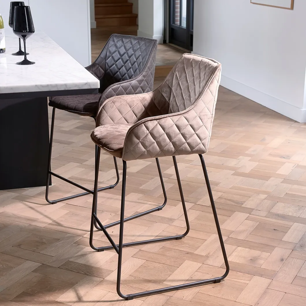 Barstoel Frisco Drive, Golden Mink, Velvet