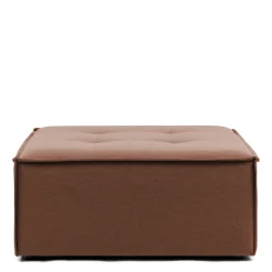Bellagio Outdoor Footstool, sunbrella source, padouk
