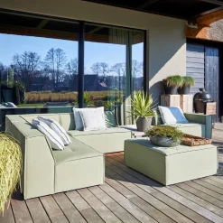 Bellagio Outdoor Footstool, sunbrella source, squamarina