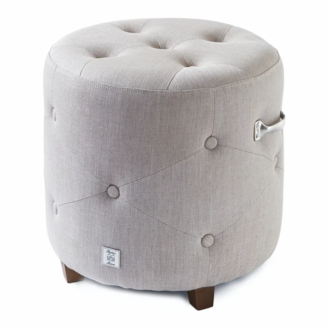 Bowery Footstool Ivory White XSX