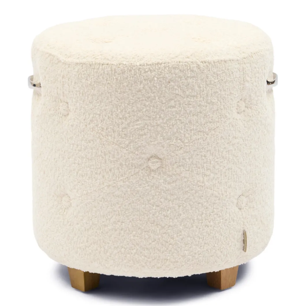 Bowery Footstool Ivory White XSX