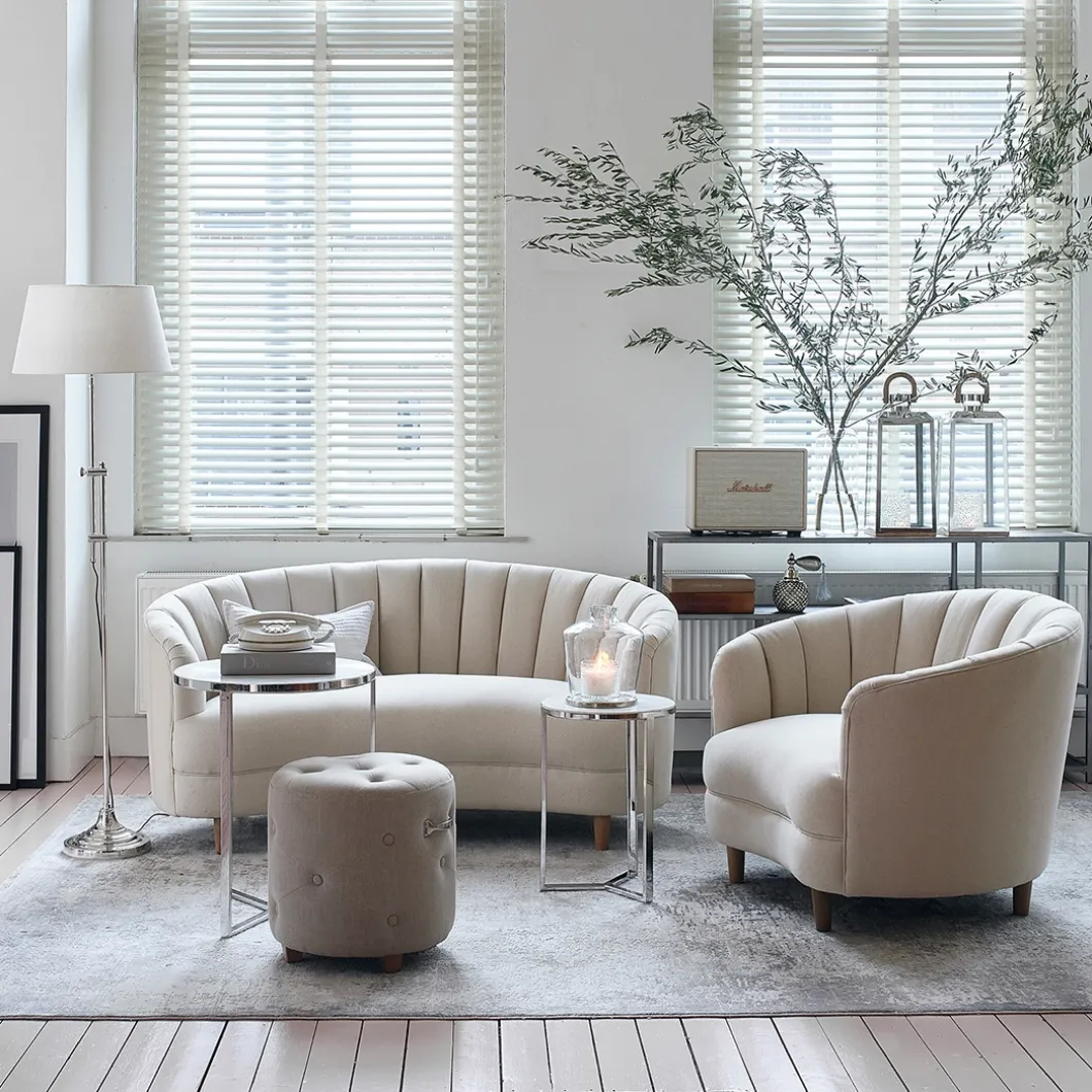 Bowery Footstool Ivory White XSX