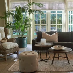 Bowery Footstool Ivory White XSX