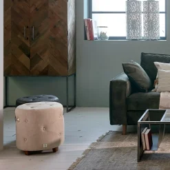 Bowery Footstool Ivory White XSX