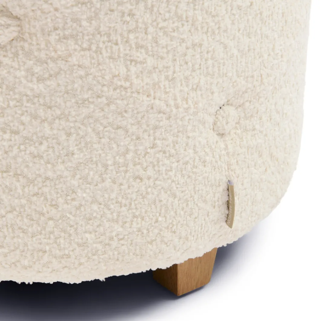 Bowery Footstool Ivory White XSX