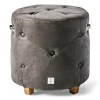 Bowery Footstool Raccoon Taupe