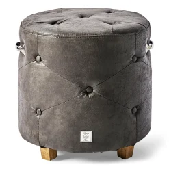 Bowery Footstool White Lion