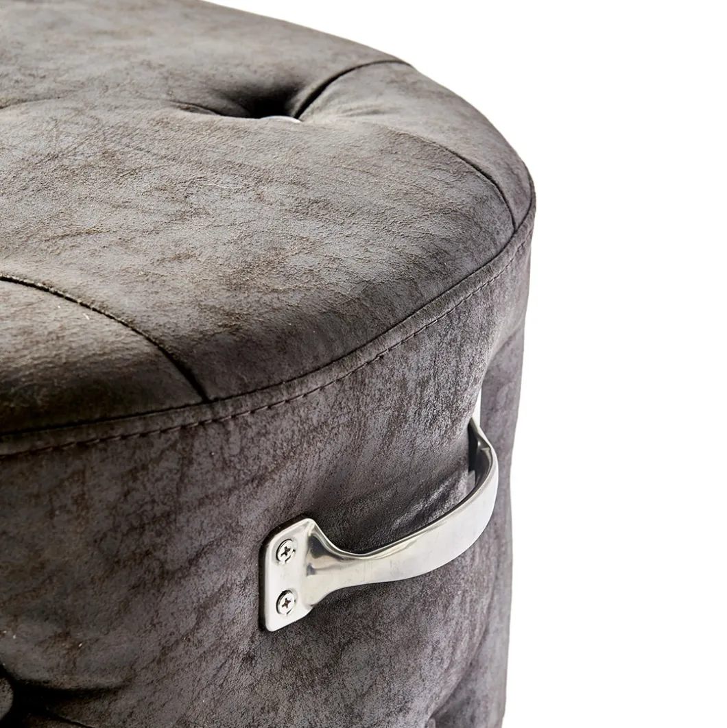 Bowery Footstool White Lion