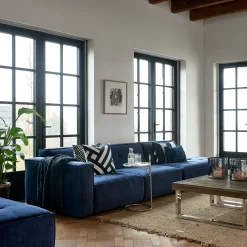 Brandon Center, velvet, estate blue