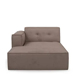 Brandon Chaise Longue Left, scottish suede, brown sugar