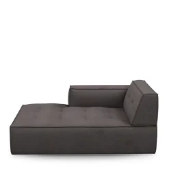 Brandon Chaise Longue Left, scottish suede, noir