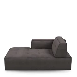 Brandon Chaise Longue Left, scottish suede, noir