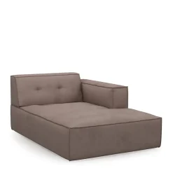 Brandon Chaise Longue Right, scottish suede, brown sugar