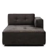 Brandon Chaise Longue Right, velvet, grimaldi grey