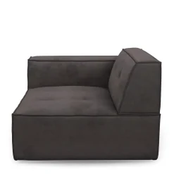 Brandon Corner Arm Left, scottish suede, noir