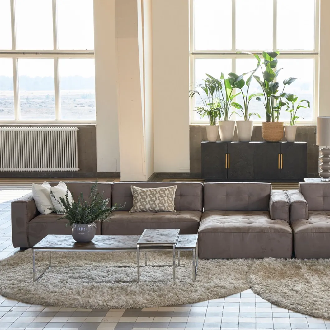 Brandon Corner Arm Left, scottish suede, liver