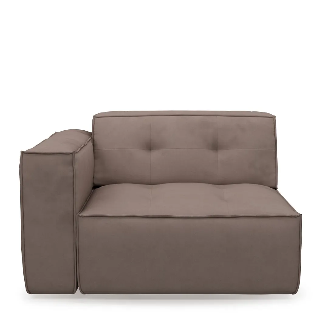 Brandon Corner Arm Left, scottish suede, brown sugar