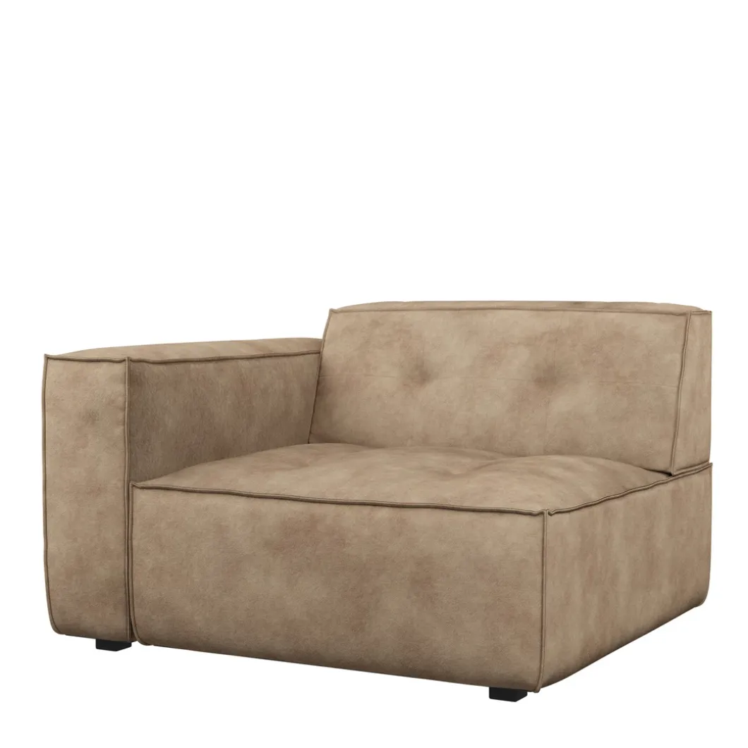 Brandon Corner Arm Left, velvet, golden beige