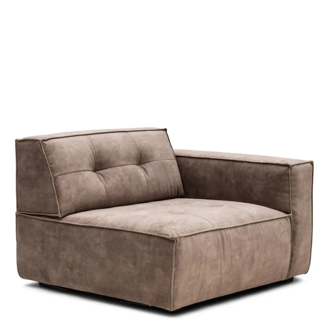 Brandon Corner Arm R Vel CafeLatte