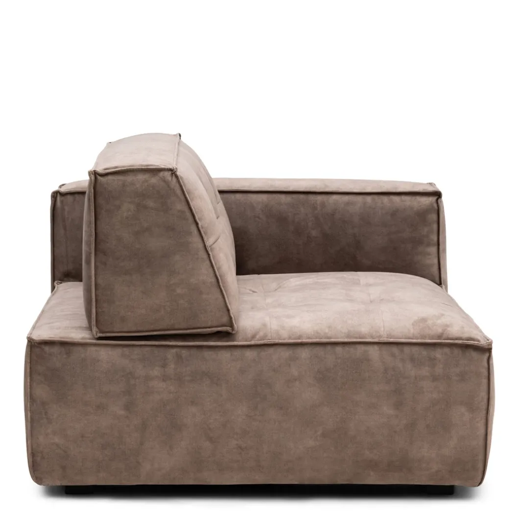 Brandon Corner Arm R Vel CafeLatte