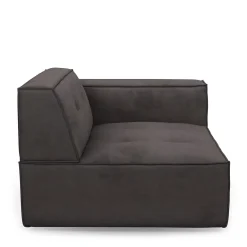 Brandon Corner Arm Right, scottish suede, noir