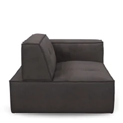 Brandon Corner Arm Right, scottish suede, noir