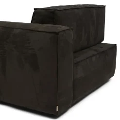 Brandon Corner Arm Right, scottish suede, noir