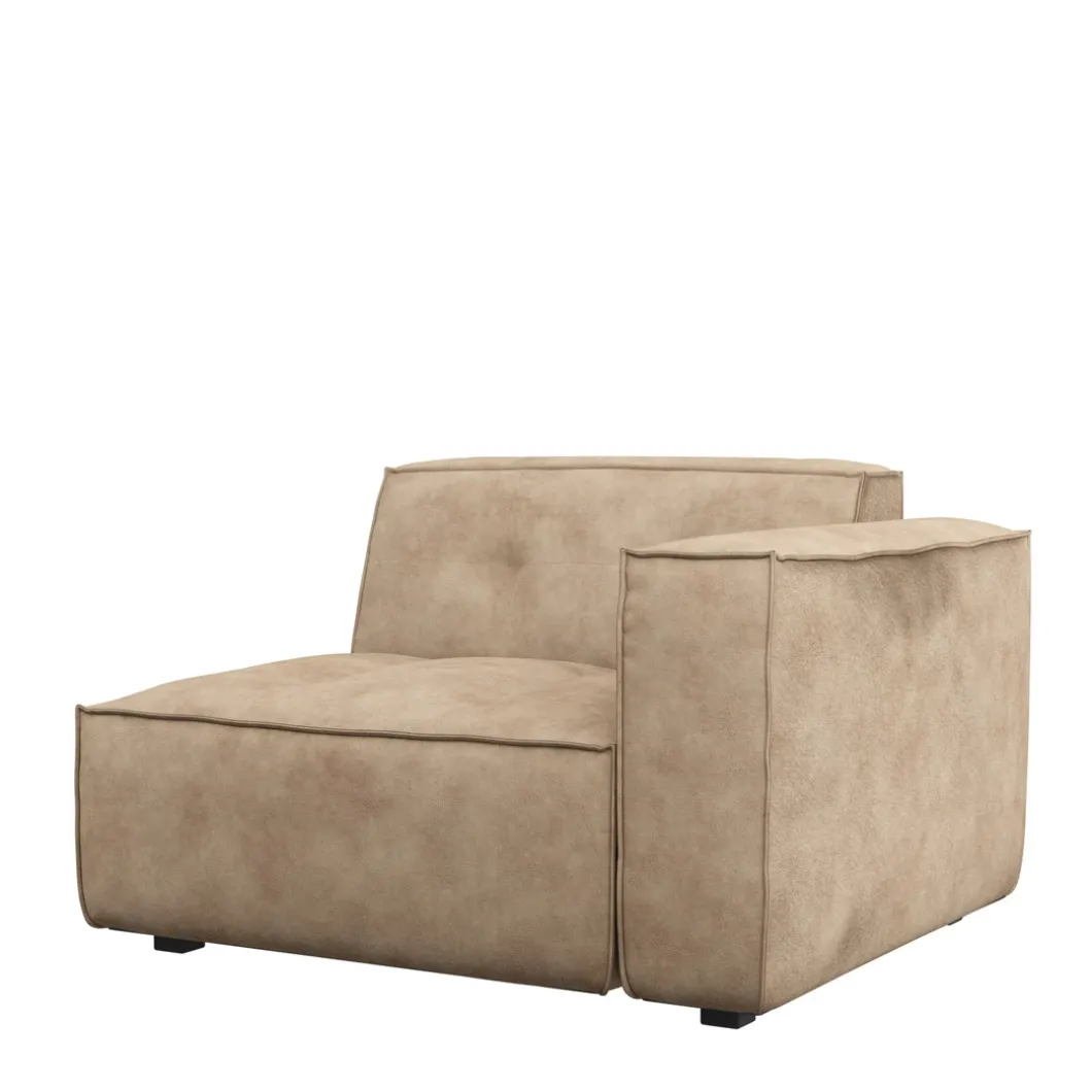 Brandon Corner Arm Right, velvet, golden beige