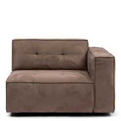 Brandon Corner Arm Right, scottish suede, liver