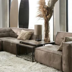 Brandon Corner Arm Right, scottish suede, liver