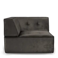 Brandon Corner, velvet, grimaldi grey