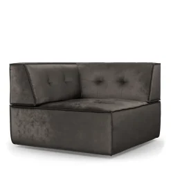 Brandon Corner, velvet, grimaldi grey