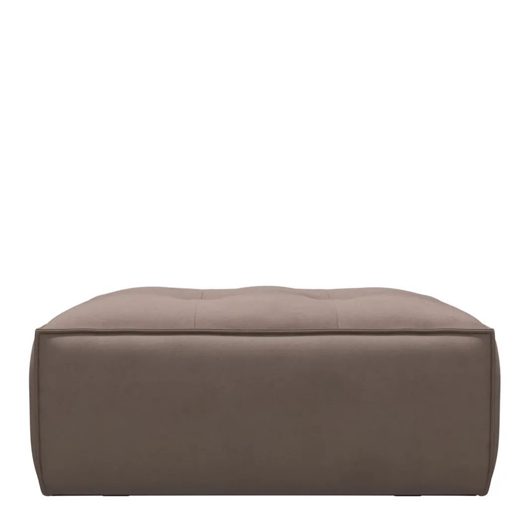 Brandon Footstool, scottish suede, brown sugar