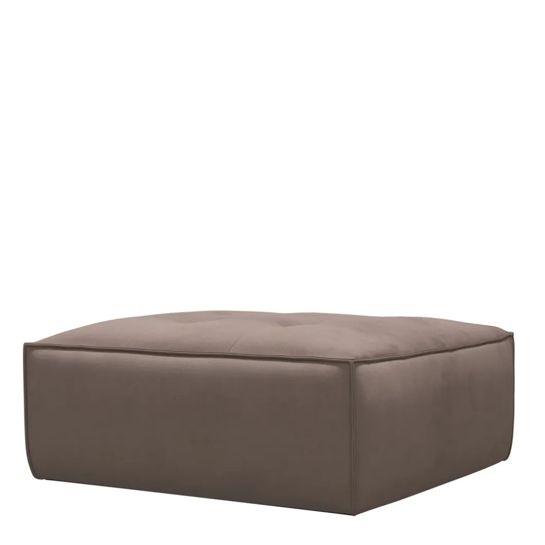 Brandon Footstool, scottish suede, brown sugar