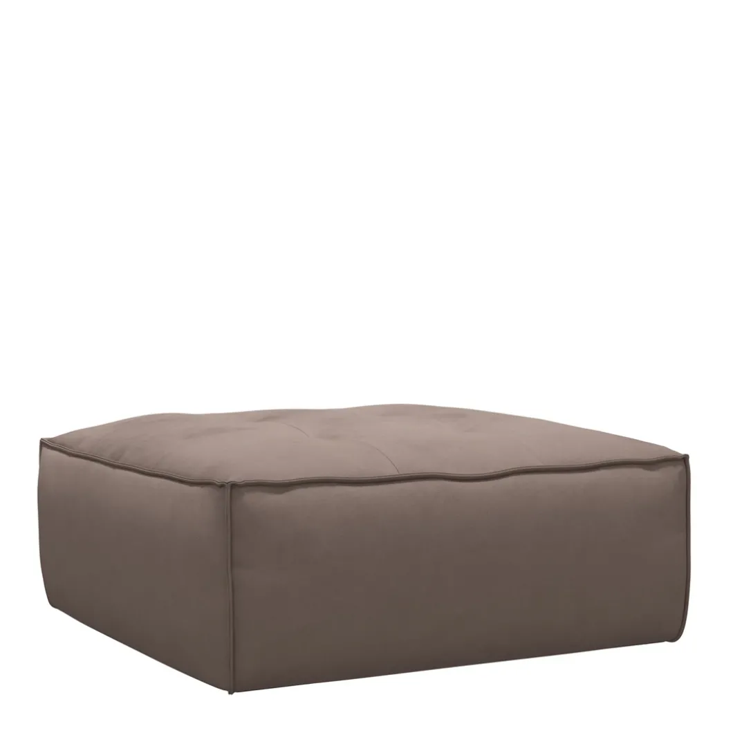 Brandon Footstool, scottish suede, brown sugar