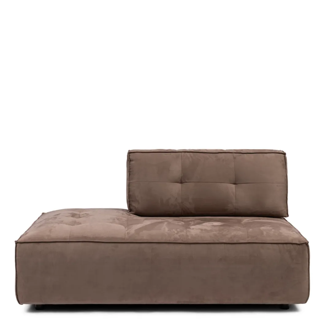 Brandon Lounger Left, scottish suede, liver