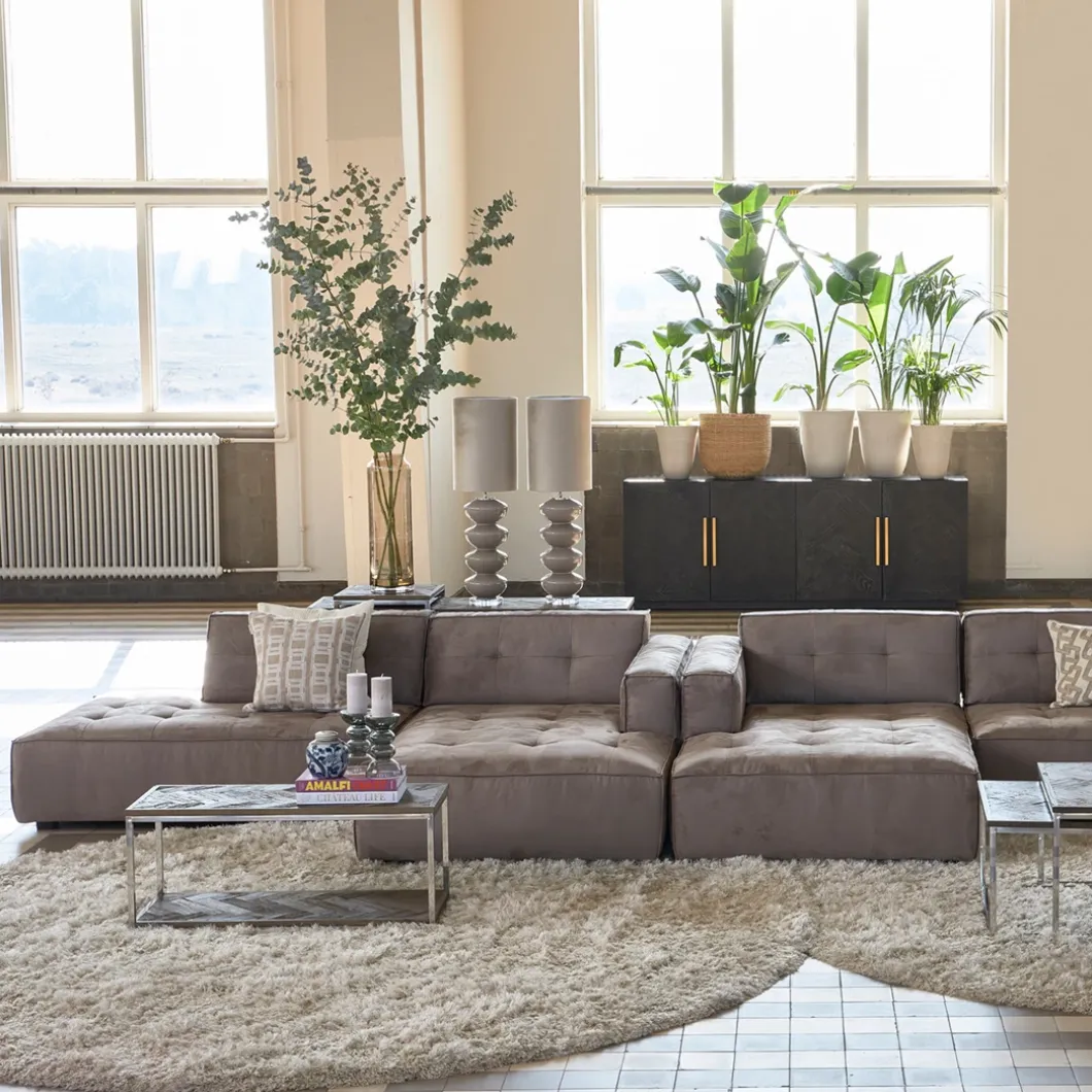 Brandon Lounger Left, scottish suede, liver