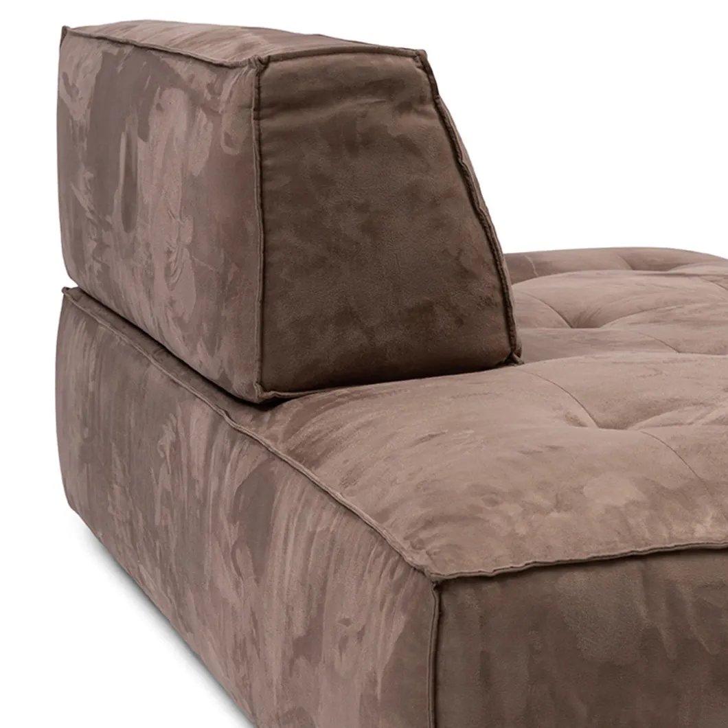 Brandon Lounger Left, scottish suede, liver