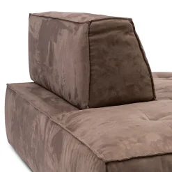 Brandon Lounger Left, scottish suede, liver