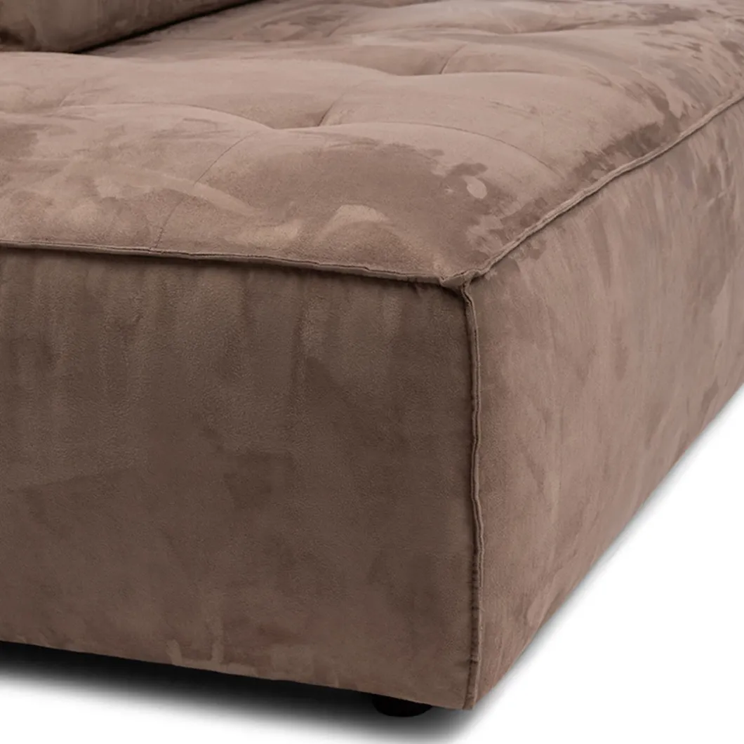 Brandon Lounger Left, scottish suede, liver