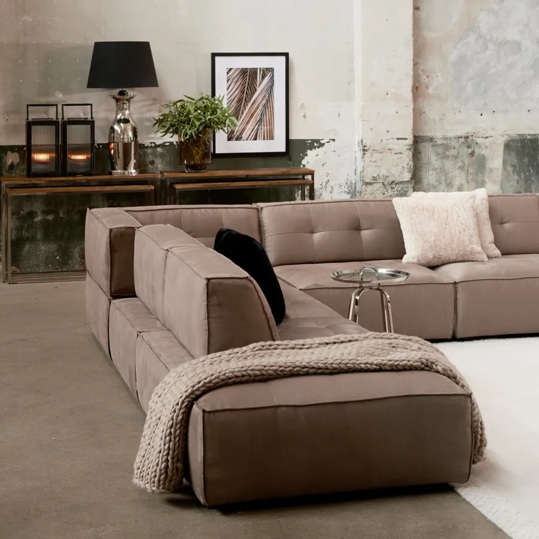 Brandon Lounger Left, scottish suede, liver