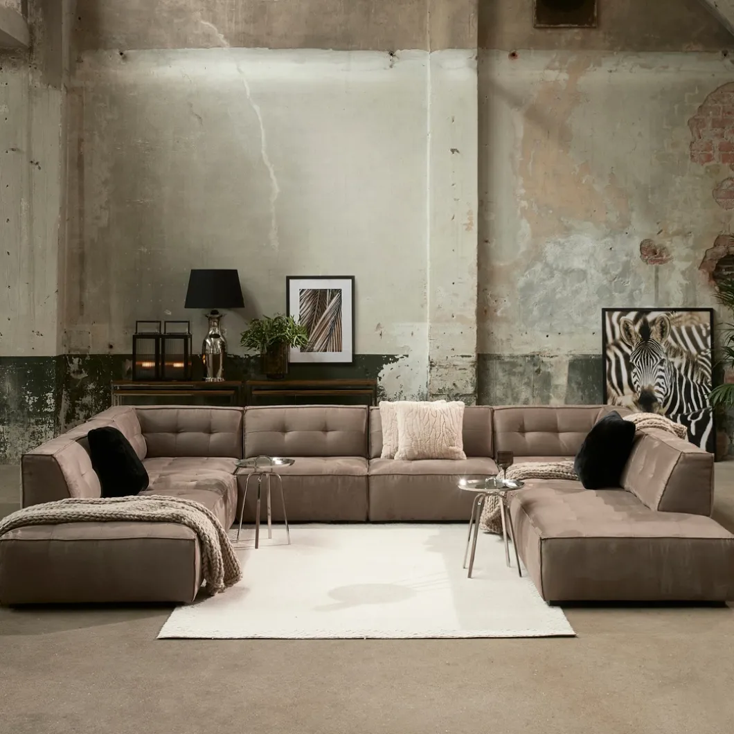 Brandon Lounger Left, scottish suede, liver