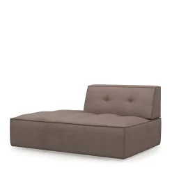 Brandon Lounger Left, scottish suede, brown sugar