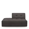 Brandon Lounger Left, scottish suede, noir