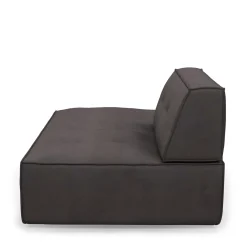 Brandon Lounger Left, scottish suede, noir