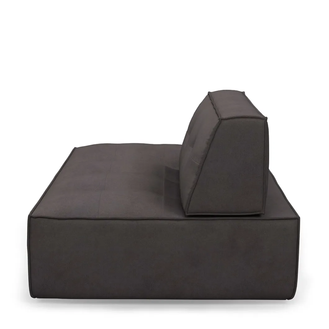 Brandon Lounger Left, scottish suede, noir