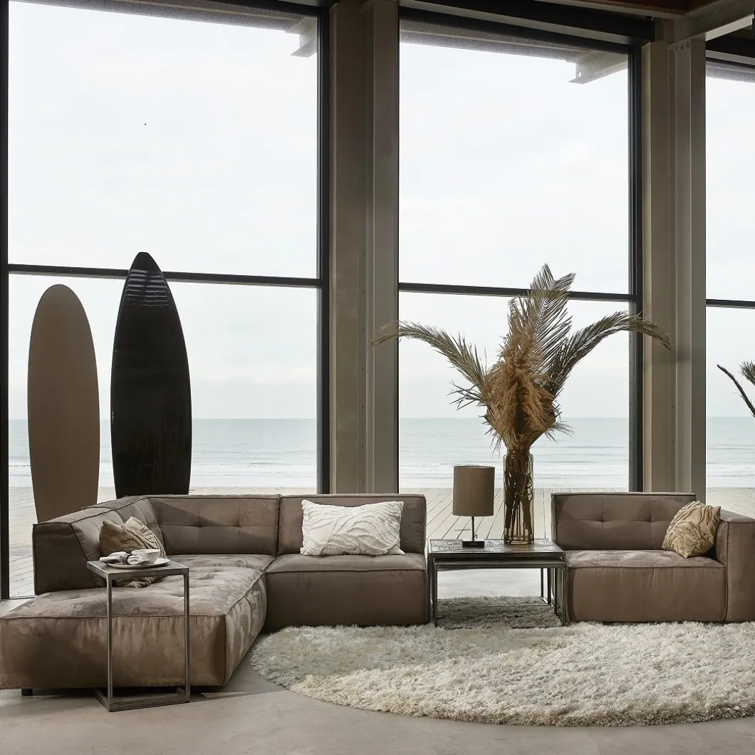 Brandon Lounger Left, velvet, grimaldi grey