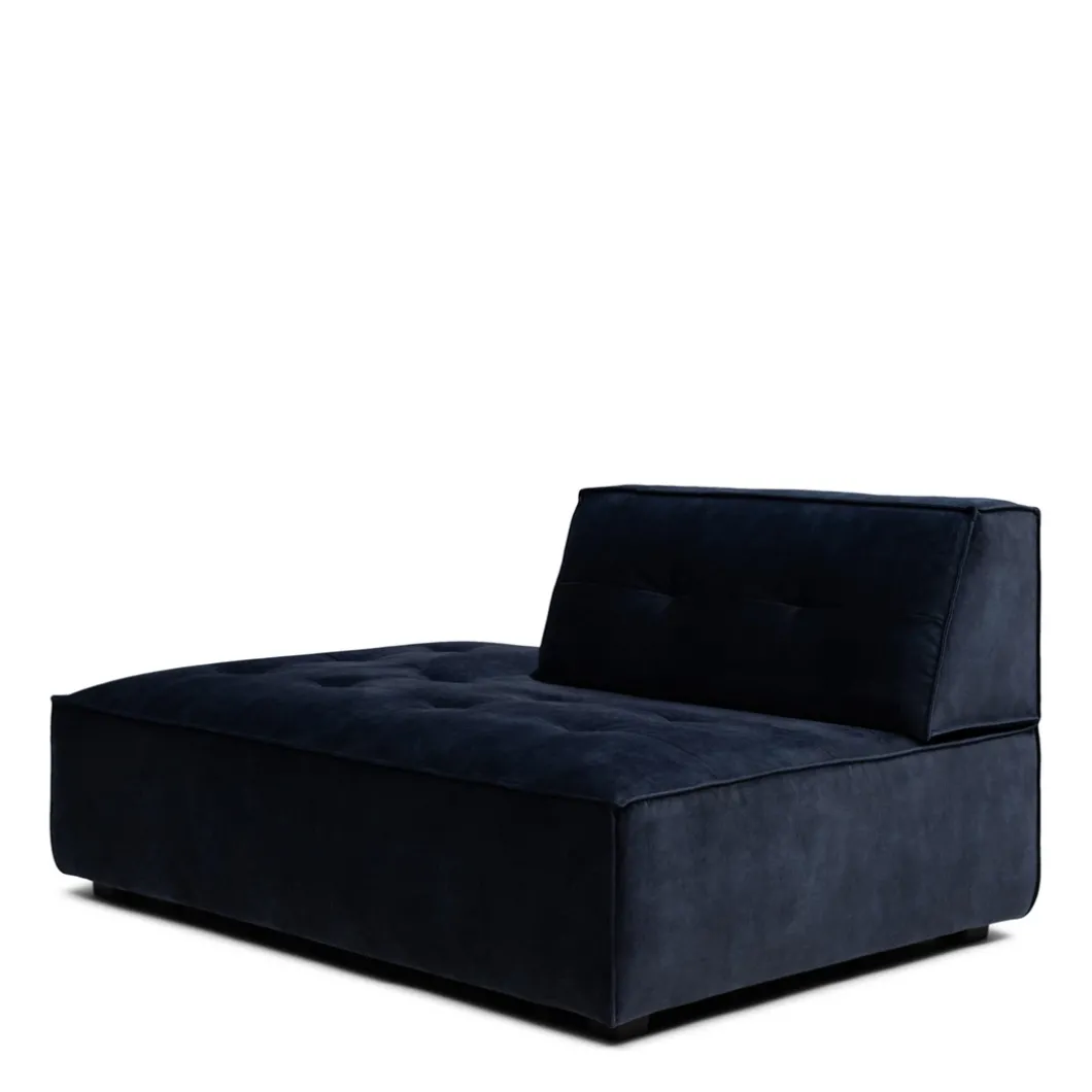 Brandon Lounger Left, velvet, estate blue